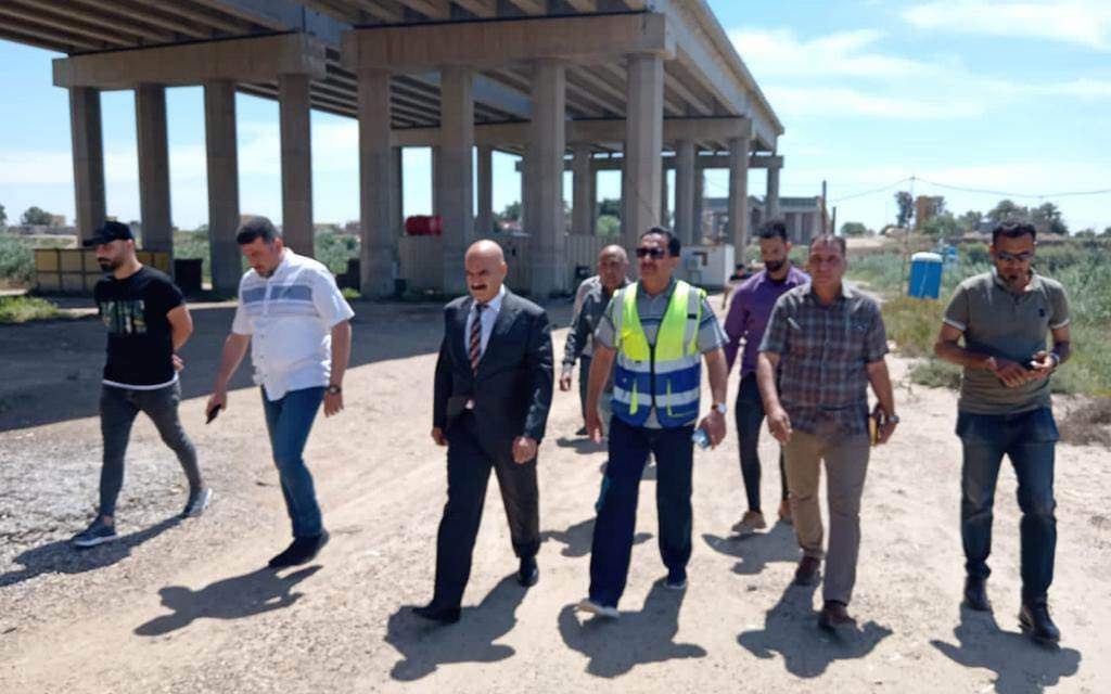المهندس عبد الرزاق عبد محيسن يزور مشروع إنشاء جسر الكارضية المرحلة الأولى