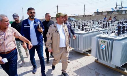 وزير الكهرباء يزور مخازن كهرباء بغداد ويوجه بتأمين كميات كافية خلال فصل الصيف ‏وعدم التأخر بتجهيز مراكز الصيانة بقطع الغيار ‏